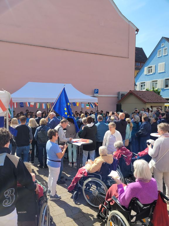 Europatag auf dem Wochenmarkt