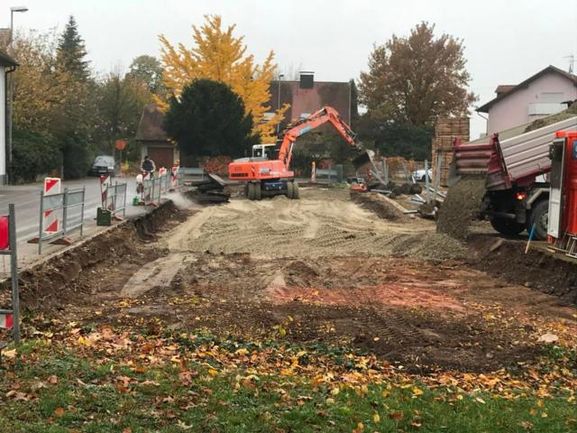 Baubeginn Parkplatz