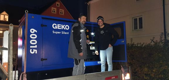 Funktionstest des neuen 60 kVA Aggregates