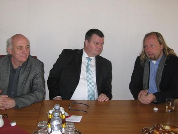 Bürgermeister Matthias Guderjan, Dr. Anton Hofreiter, MdB und Alexander Schoch, MdL