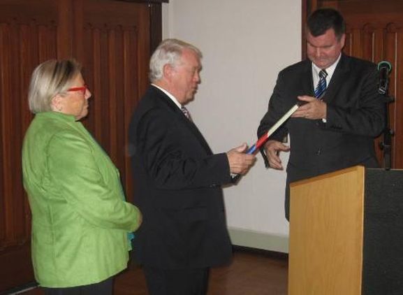 Klaus Rein, Barbara Rein, Bürgermeister Matthias Guderjan