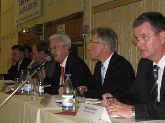 Vorsitzende des RVSO Otto Neideck, Bürgermeister Matthias Guderjan